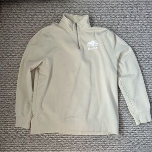 Roots Men's Zip-Up Sweater in Cream